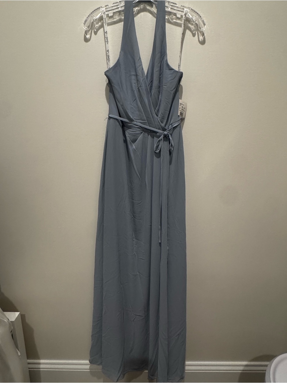 CELEBRATE DB STUDIO

Chiffon Halter Faux Wrap A-Line Dress